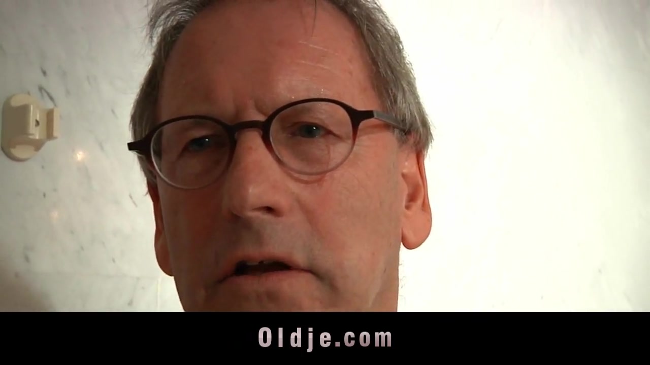 Oldman hotel customer fucks a horny young cleaning lady