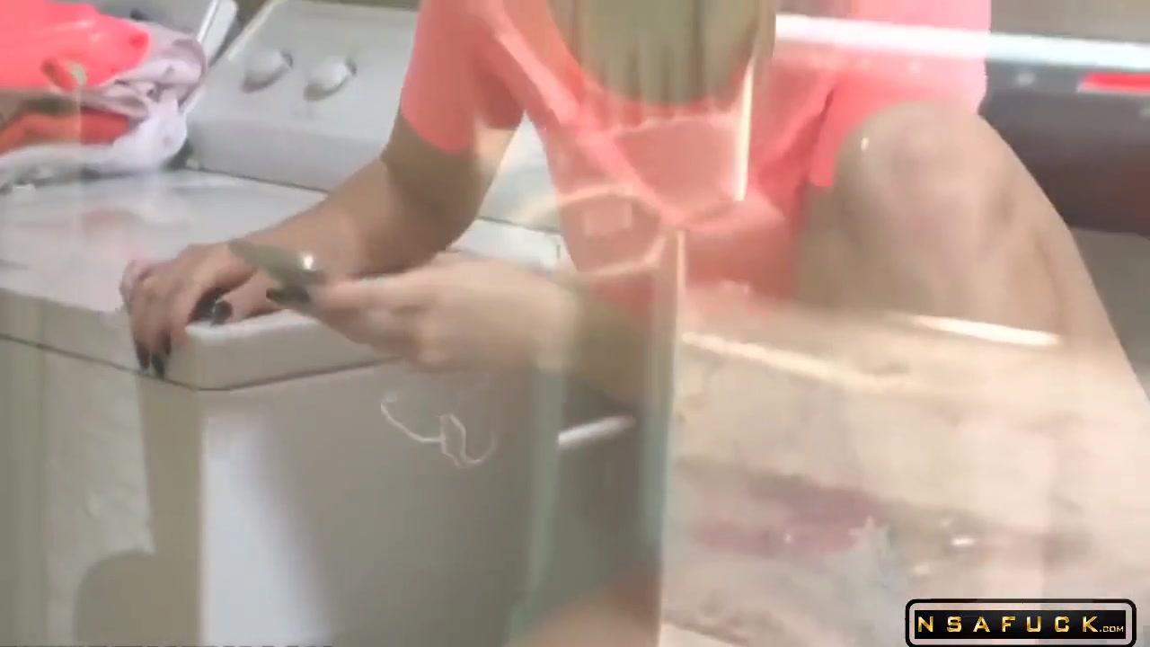 Sierra Nicole In Step Sister Gets Cream Pie On Top Of Washer