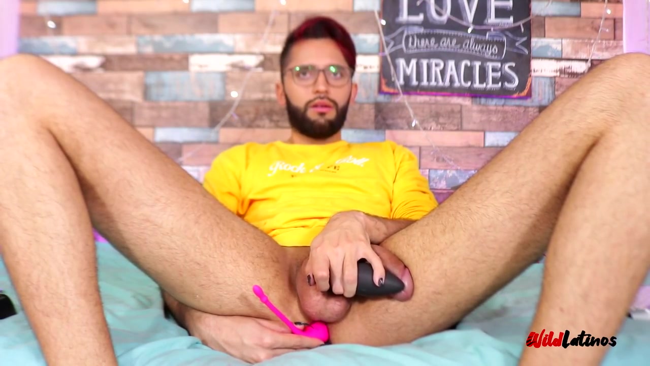 Using Two Vibrators To Cum Hard Hands Free And Eat The Cum On Webcam