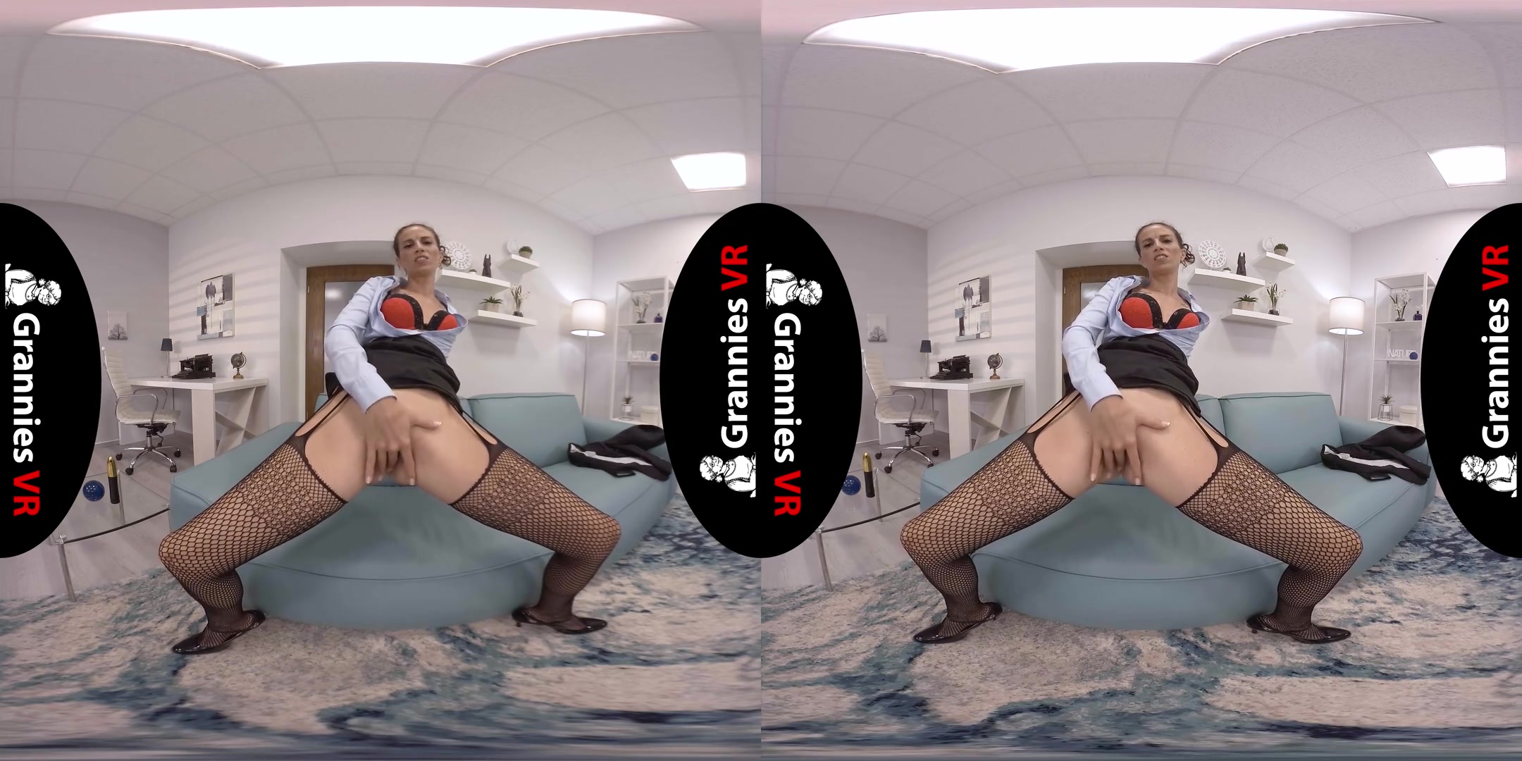Alzbeta - Solo; Skinny GILF / MILF Solo in Stockings