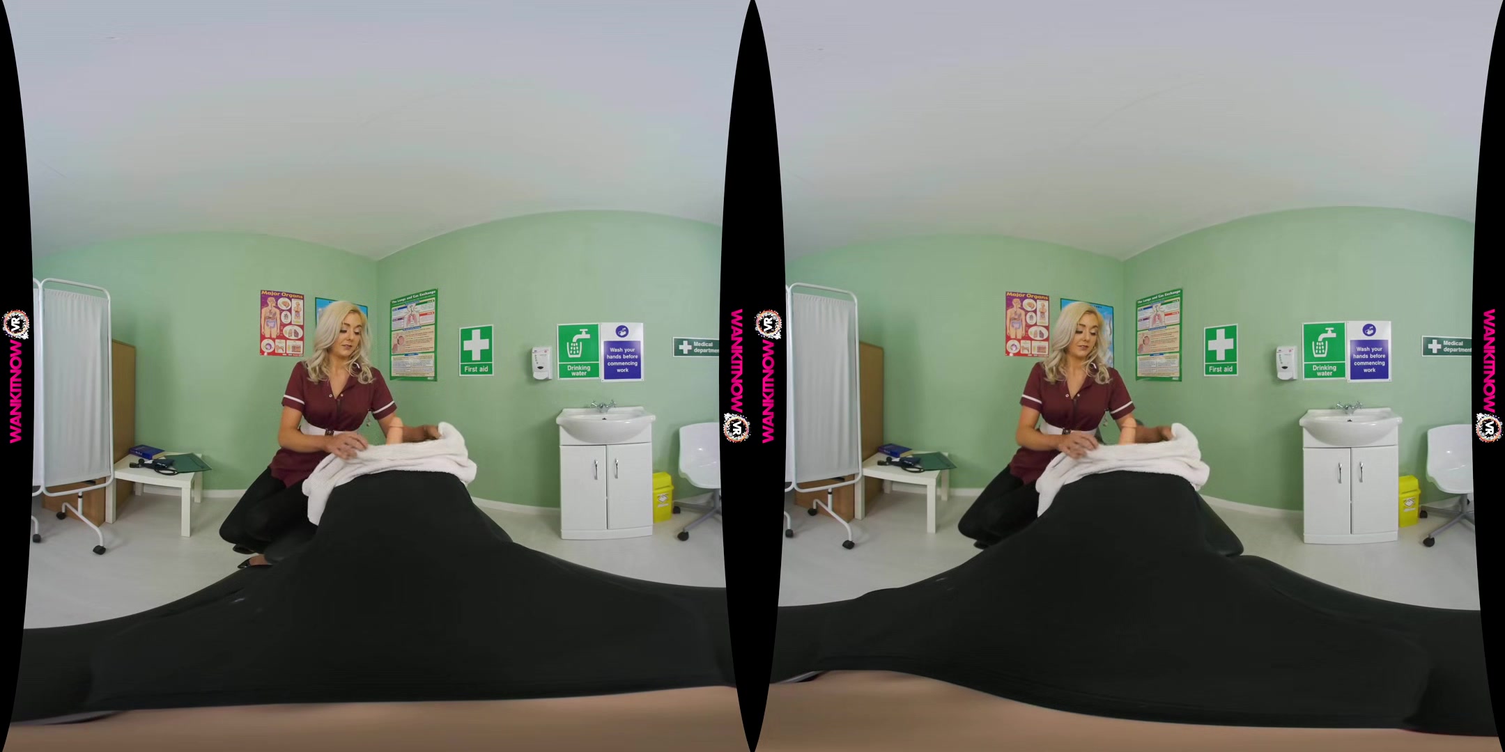 Big Boner Alert - Busty British Blonde Nurse Pov