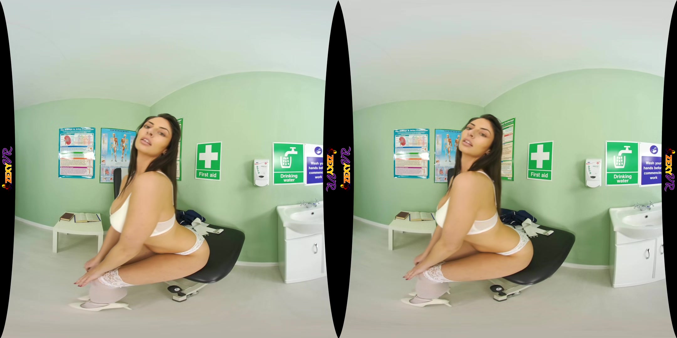 Doctor Doctor - Big Tit Brunette Solo Striptease In The Hospital