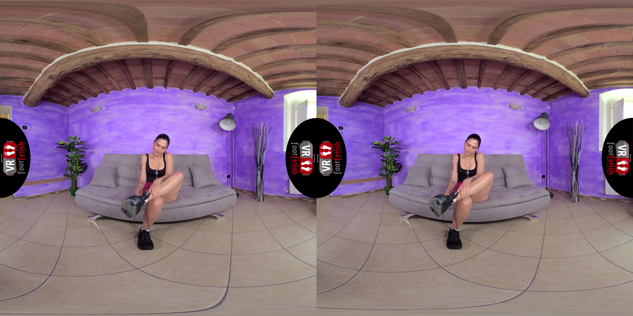 Sexy Brunette Chiara Tempts You With Her Smelly Feet; Foot Fetish Close Up VR