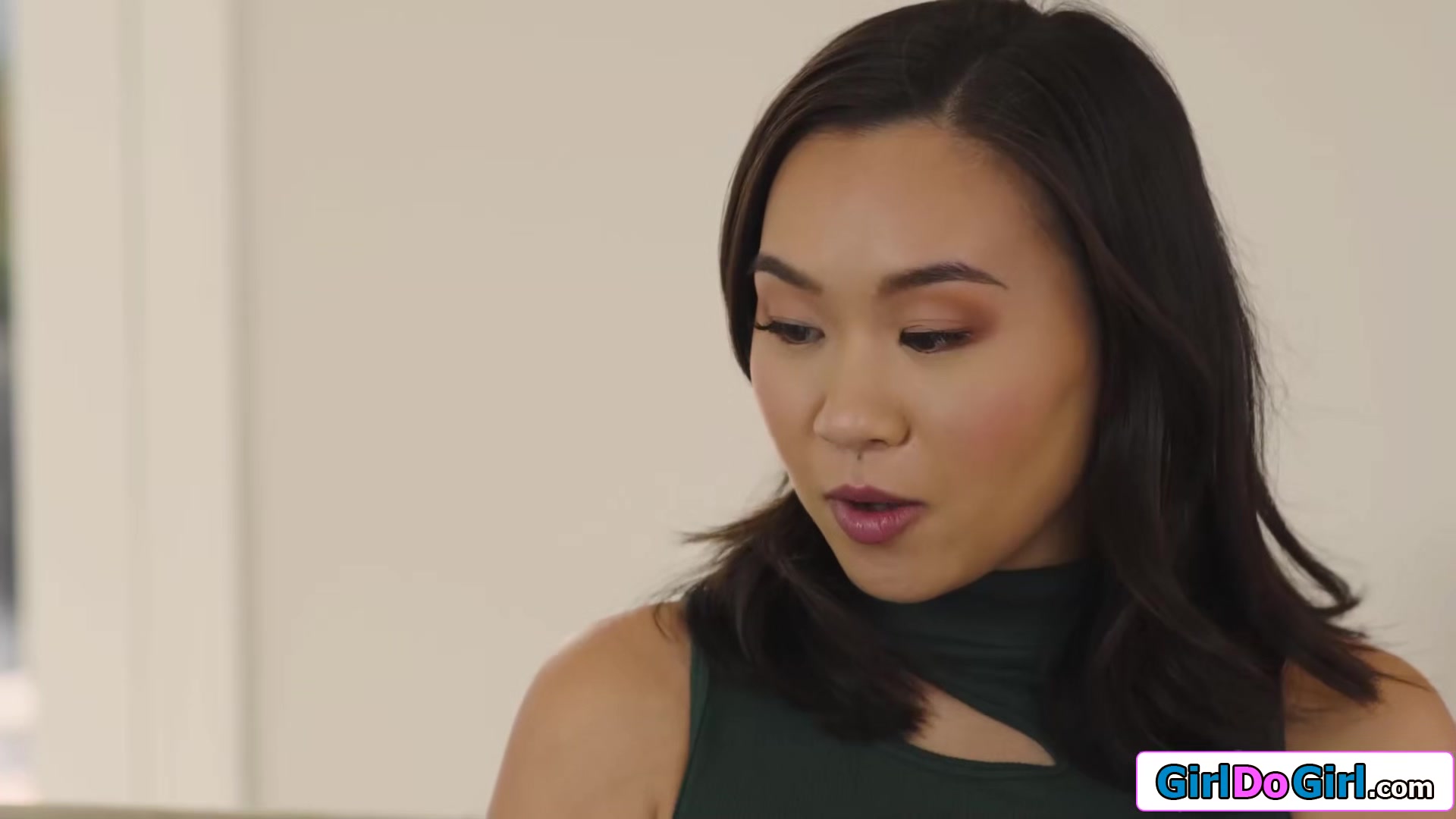 Busty milf stepmom tests vibrator on asian teen stepdaughter