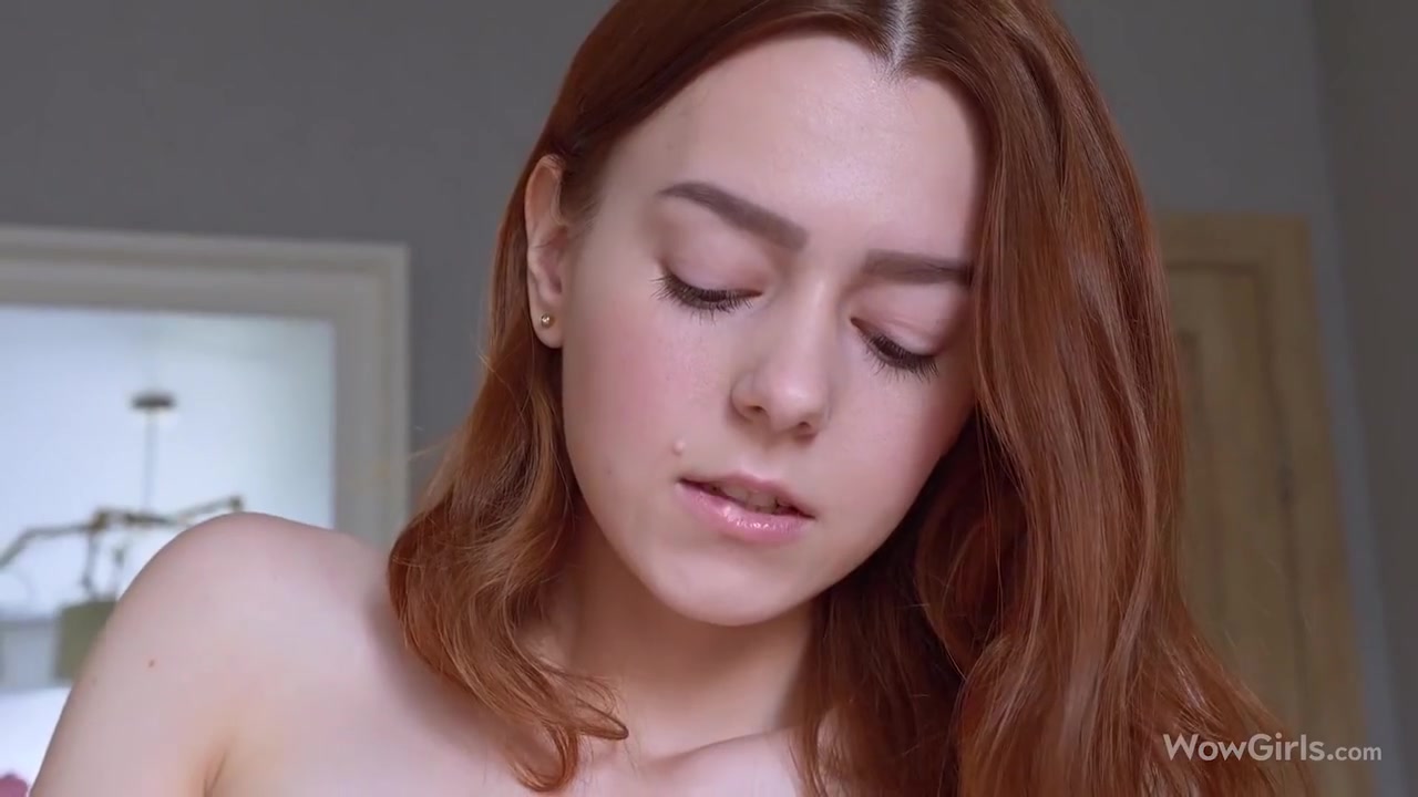 Beautiful Redhead Girl Amber Spending Her Time Masturbating On The Bed