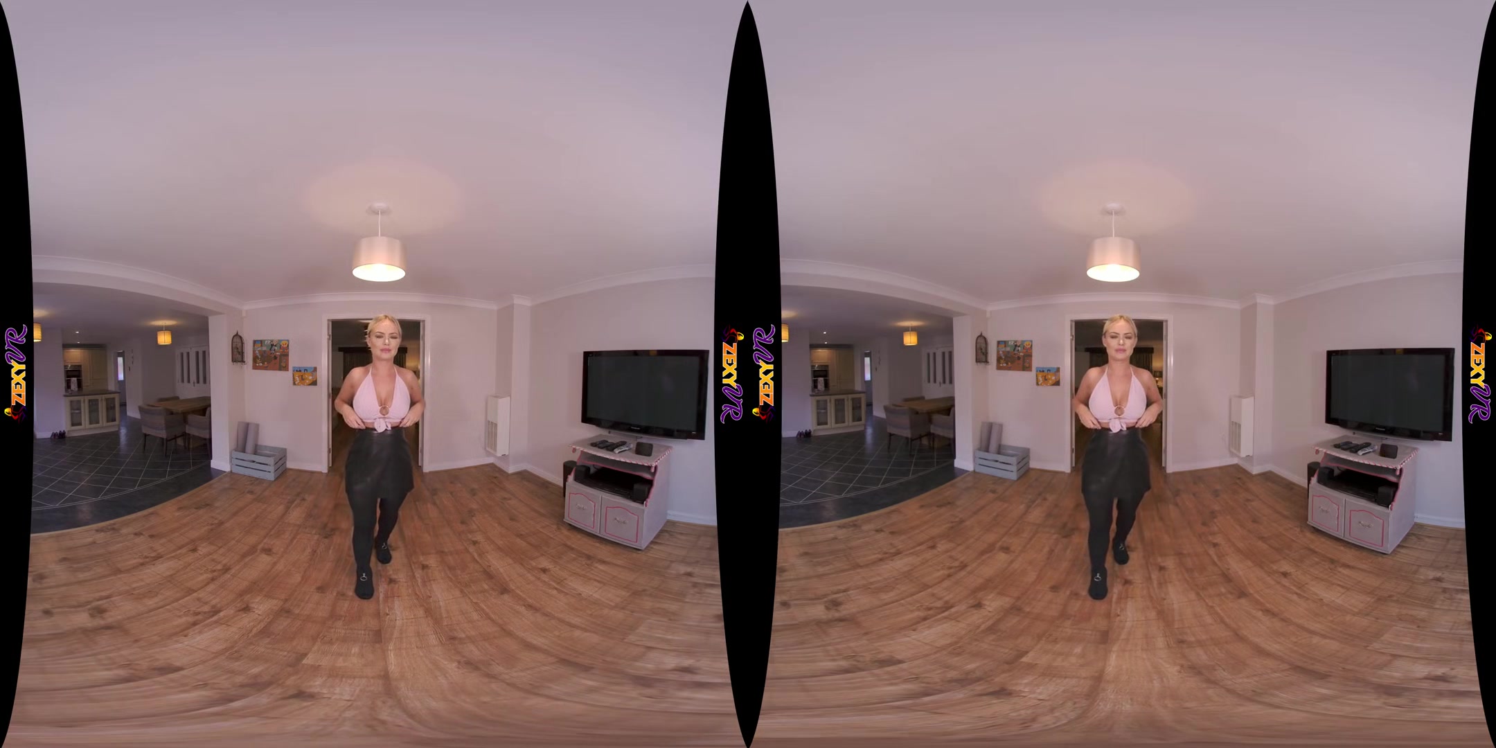 Down For Some Fun - Big Tits Blonde Solo Striptease Virtual Reality