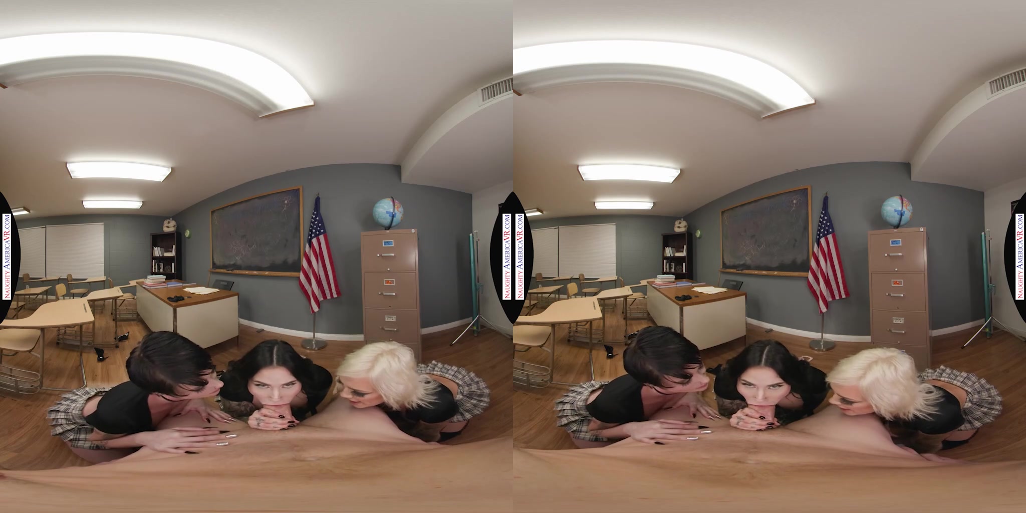 Bad girl students 18+ Alex Grey, Demi Morgan, and Kitty Lynn are down to fuck YOU for the mid-semester test answers!