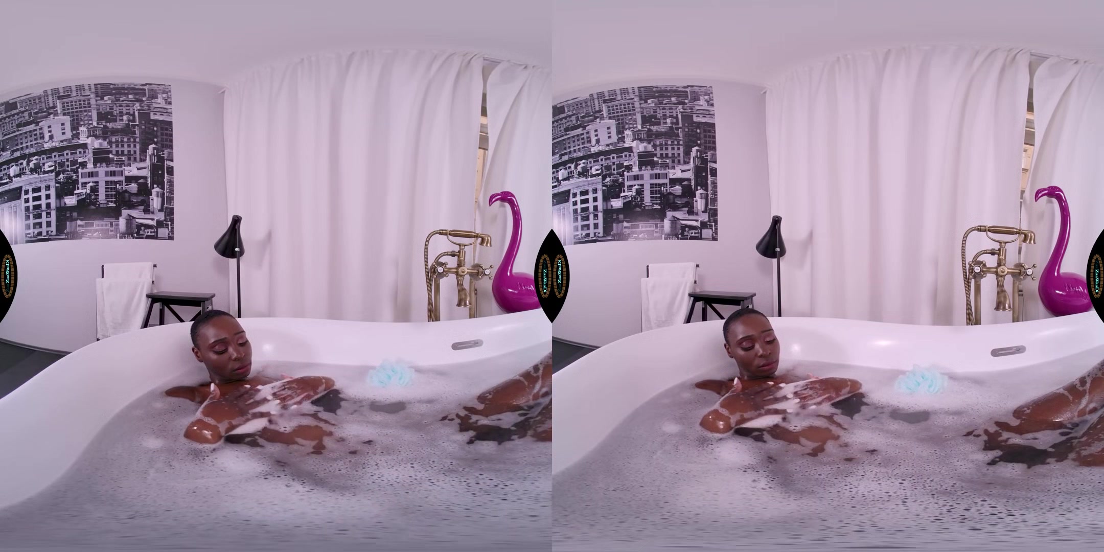 Taking A Hot Bath - Big Tits African Pornstar Zaawaadi Solo