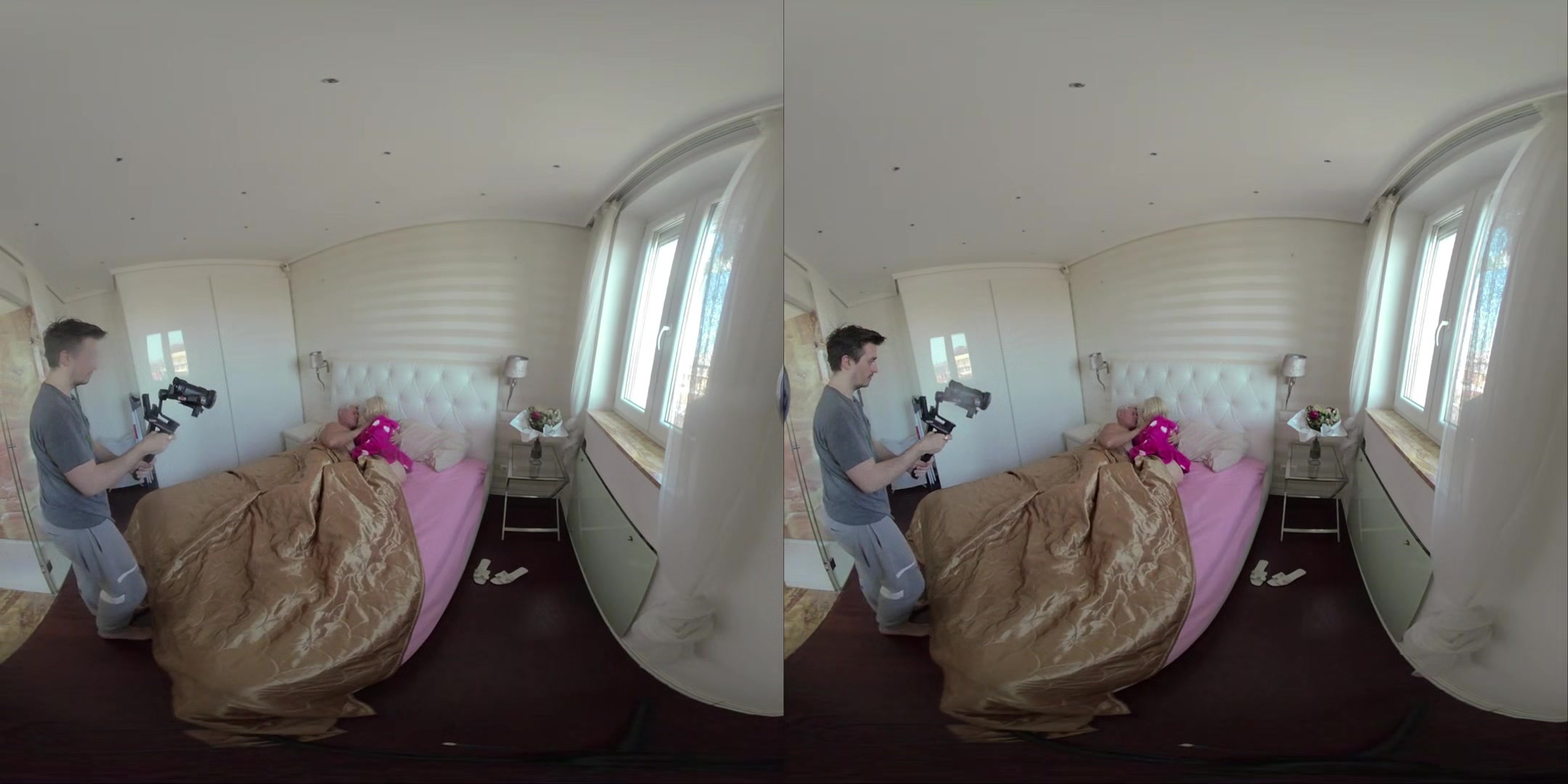 Jessie Ames Behind The Scenes Vr Part One - Busty Young Blonde Cums Nonstop On Old Sugardaddy