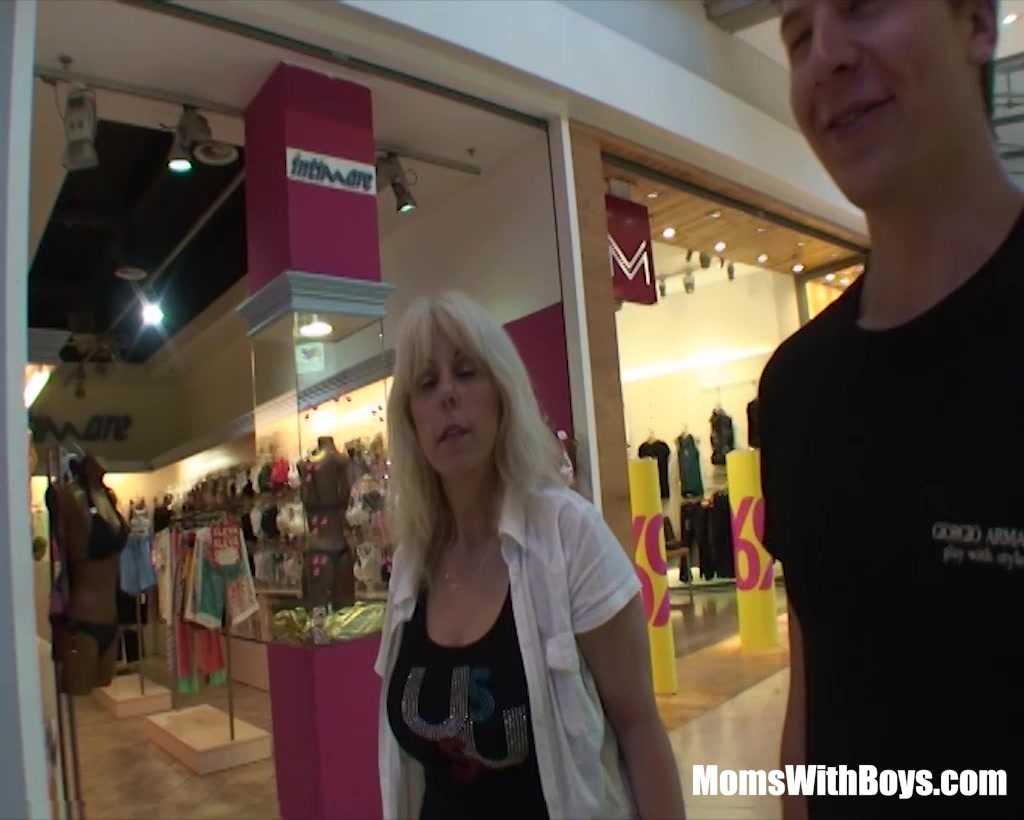 Blonde Mature Fucked In A Public Mall Restroom