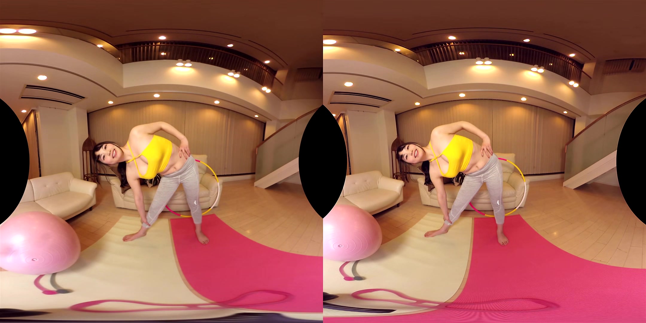Unable To Focus During Our Private Lesson - Asian Babe Bikini Workout Tease