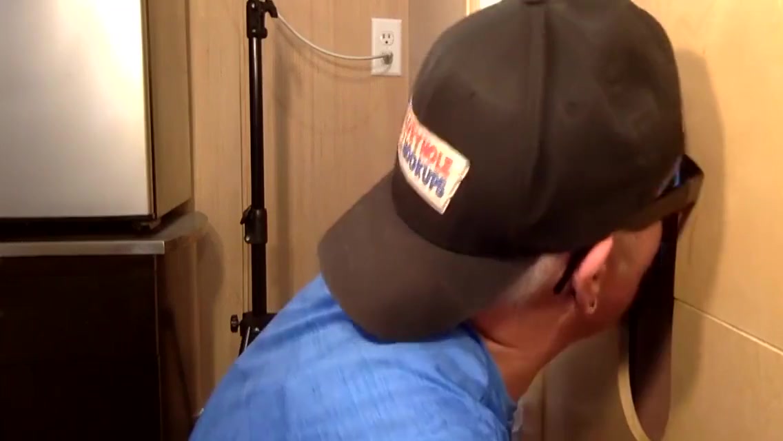Gloryhole Gay Sucks Hard Dick While Stroking It Fast 7 Min With Gay Porn