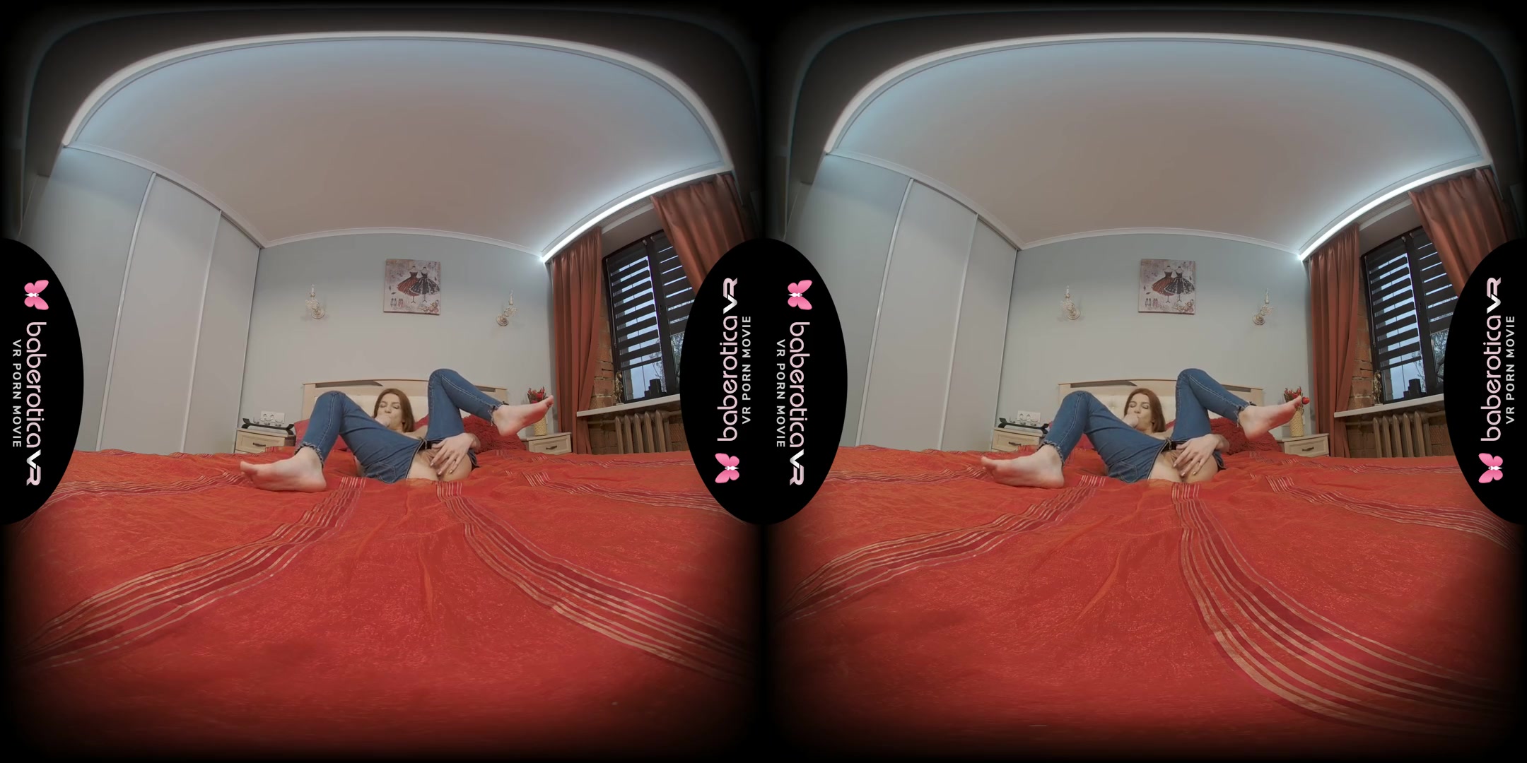 Atisha Unzips Geans And Plays With A Toy In Her Pussy - Redhead teen 18+ Amateur Solo VR