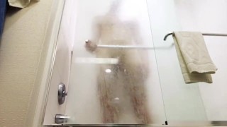 Shower sex with muscle cock wet cum