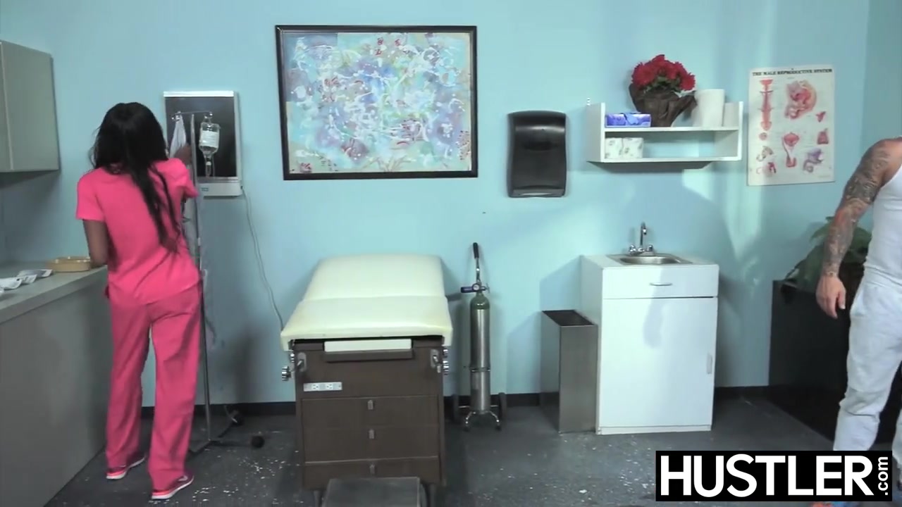 Latina nurse Sadie Santana gets both holes stretched hard