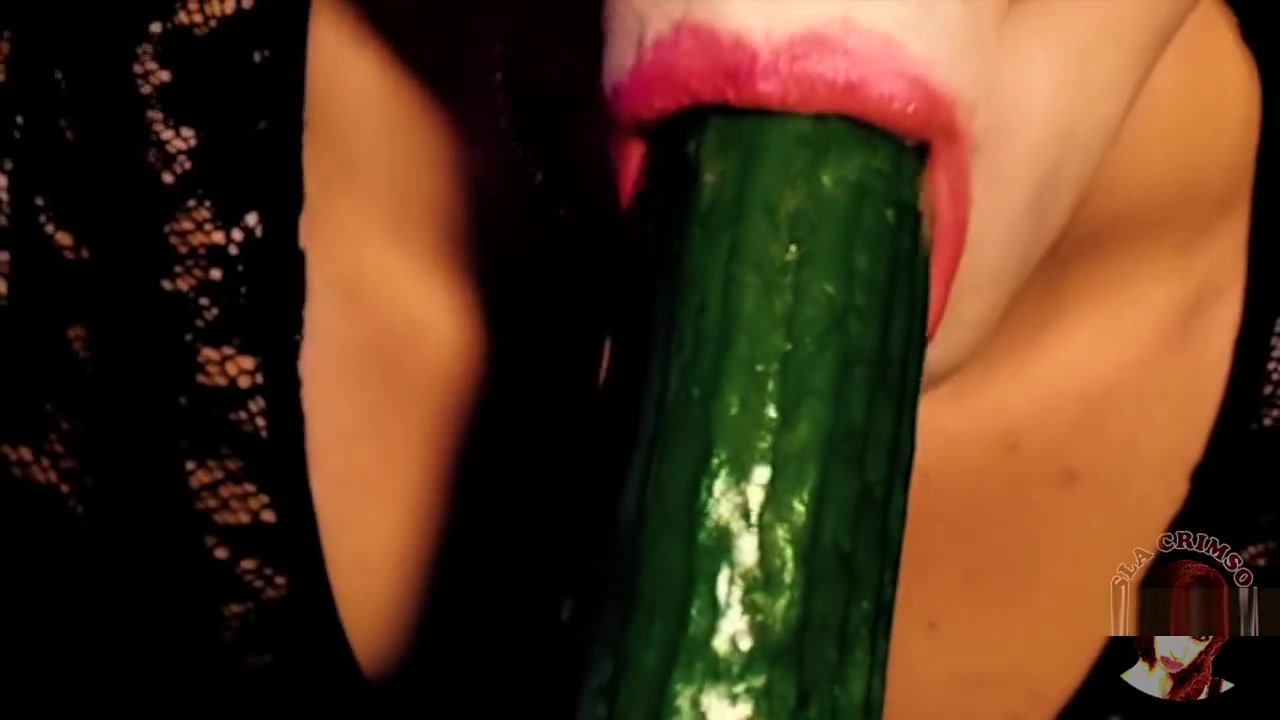 Cute Shemale Sucks Huge Cucumber And Rides It With Her Tight Ass That Grips