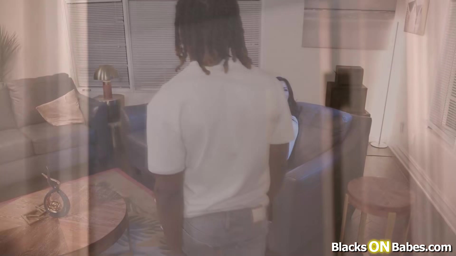 Busty girlfriend lets black bf and his stepdad suck her tits