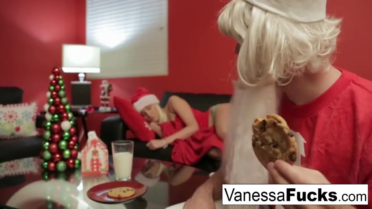 Vanessa Letting Santa Her Tight Wet Pussy