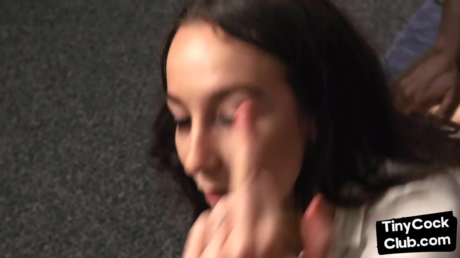 SPH 21yo slut fucked by black guy in front small cock
