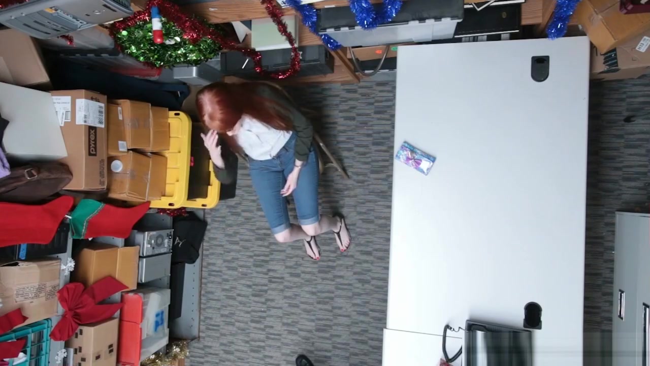 Redhead amateur teen 18+ caught shoplifting and fucked