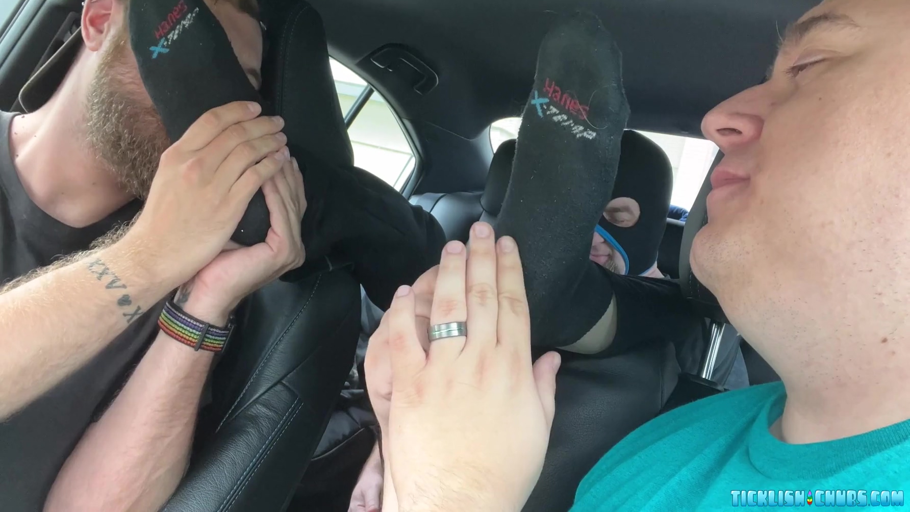 Petting And Adoring Jays Feet As Payment For His Ride