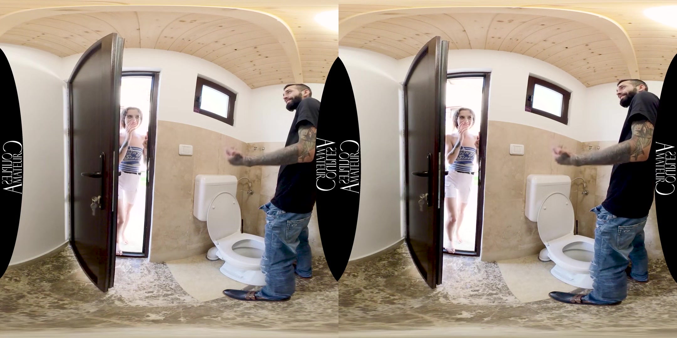 Brunette Teen Quick Fuck In Public Toilet; Amateur Brunette Fucked