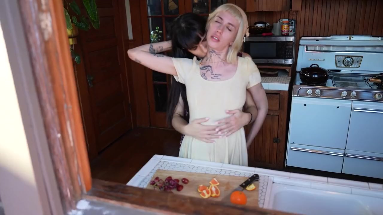Pony Ramone In Trans Girl Fucks Hairy Pussy Wife On Kitchen Counter