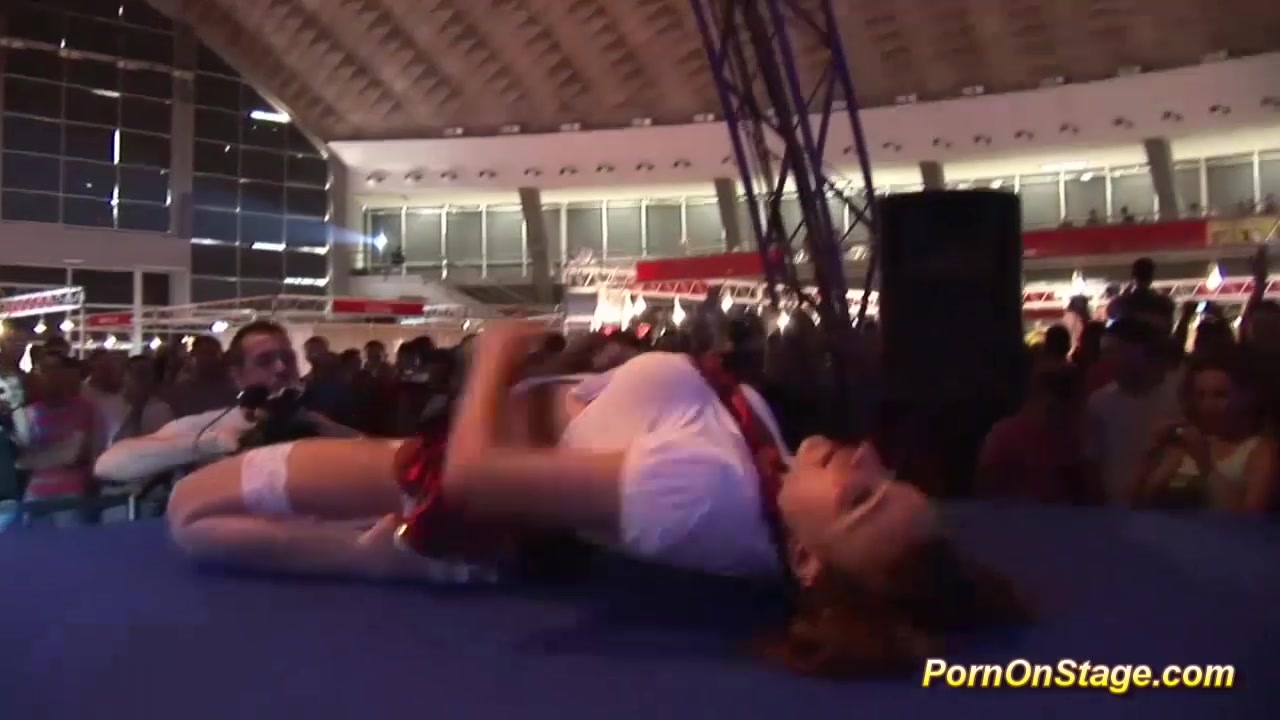 lesbian pornshow on public stage