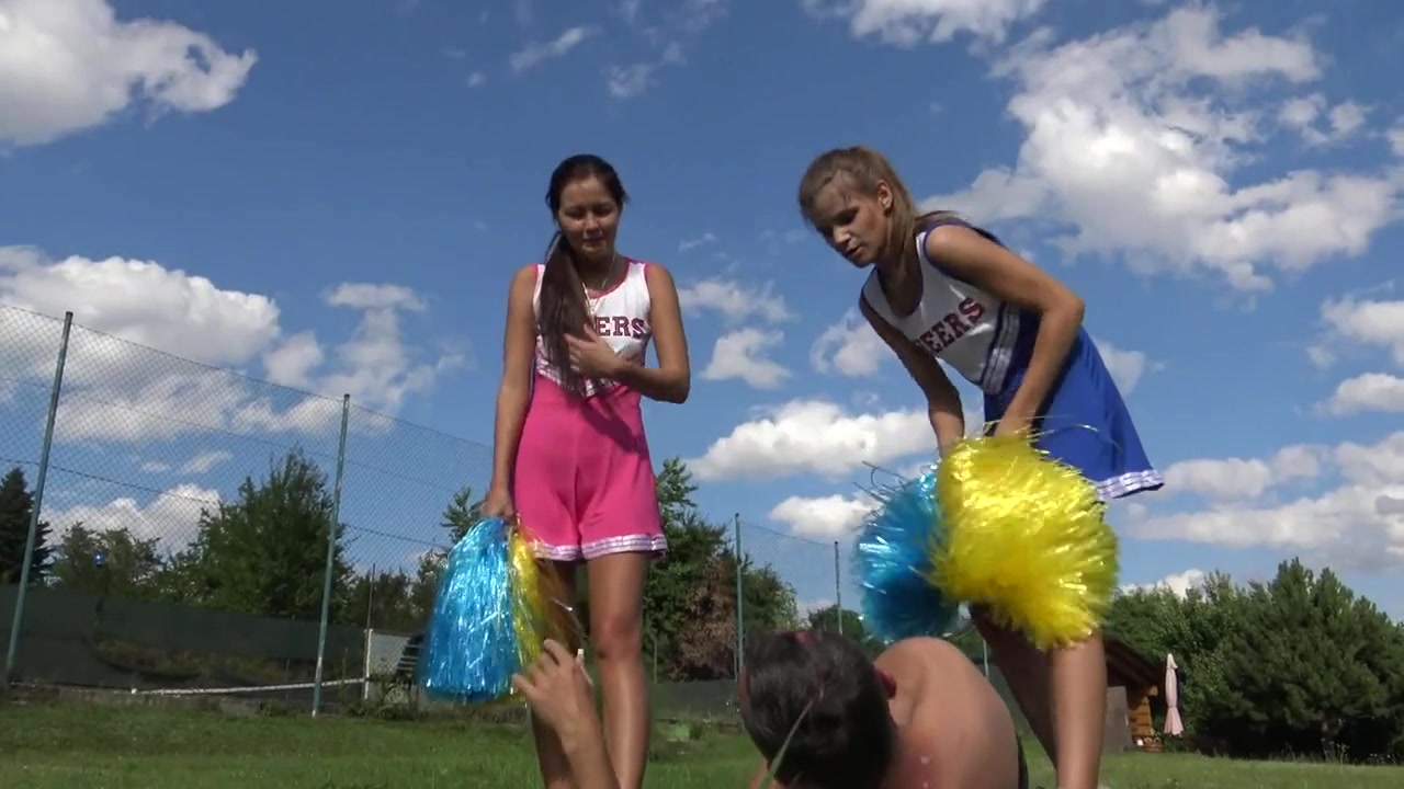 Cheerleader trampling fun by Femdom Austria