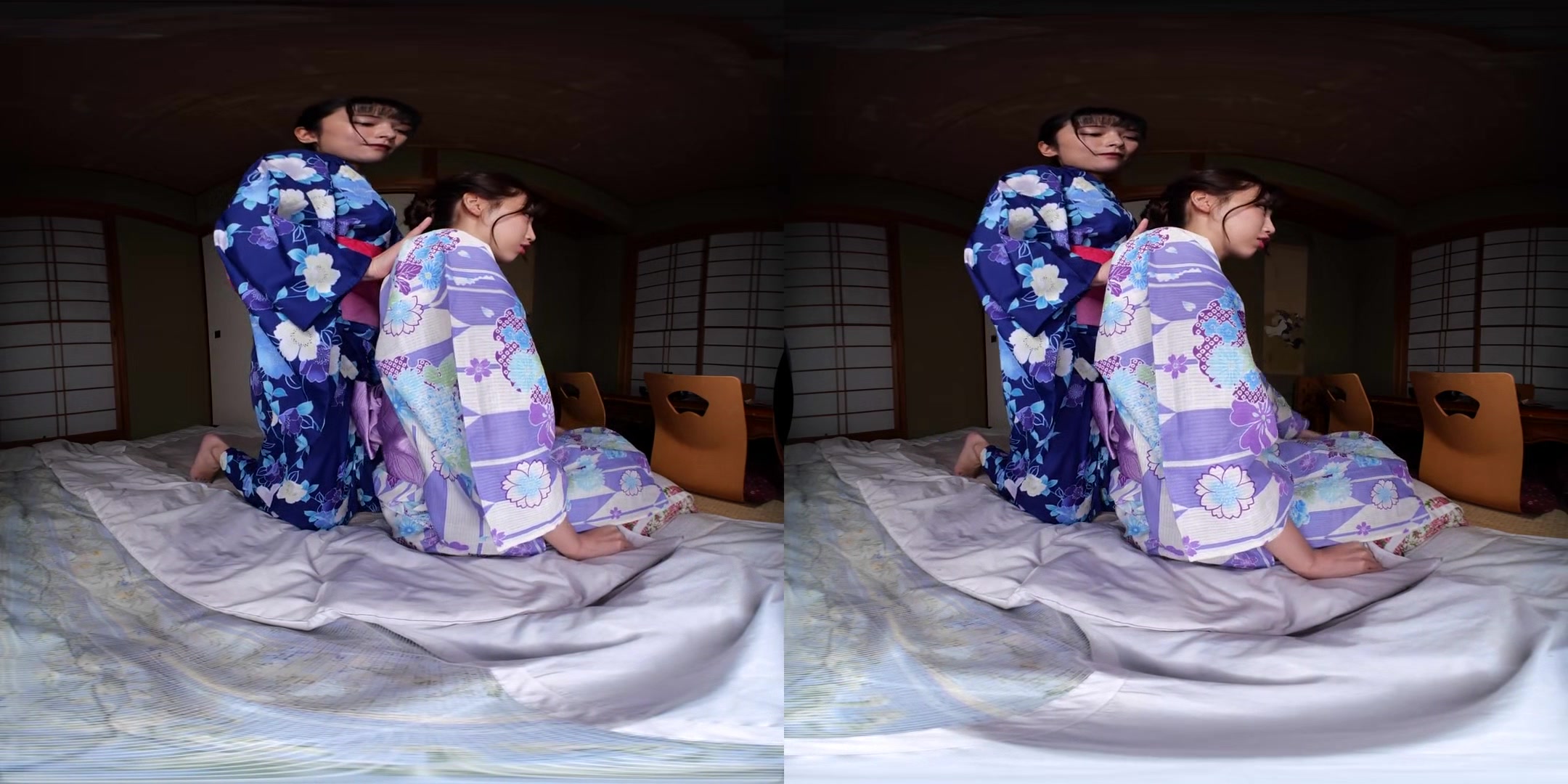 Virtual Dive: Two Beautiful Girls at the Onsen: Miho Abe & Megumi Haruno - Softcore Non-Nude Tease with Lesbian Japanese Teens