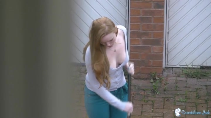Kloe Kane in Driveway - DownblouseJerk