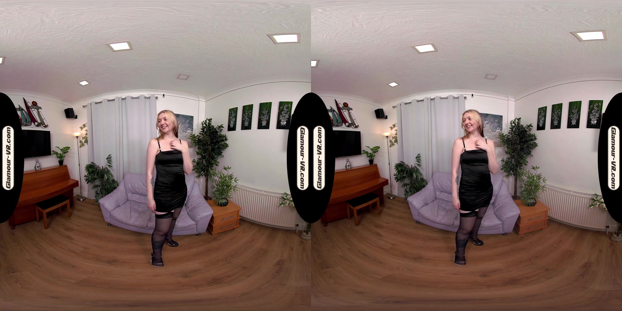 Em Yang In Little Black Dress & Black Stockings With Special Tease Treat For You - 8k Vr