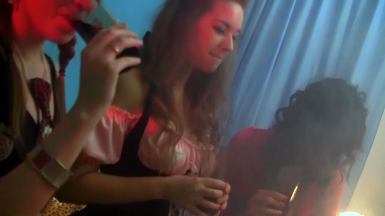 Hose fuck and sexy three-some