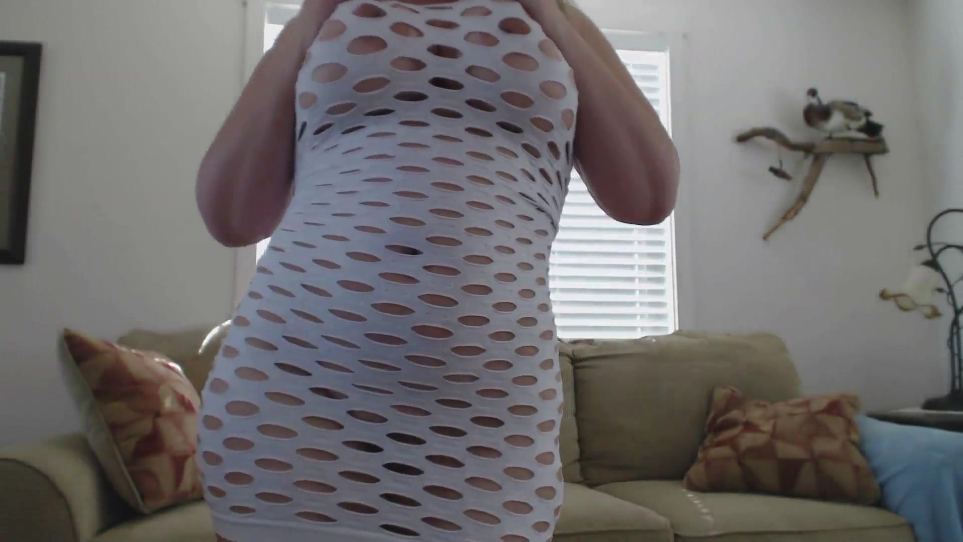 White Sexy Dress - BustyKrisAnn