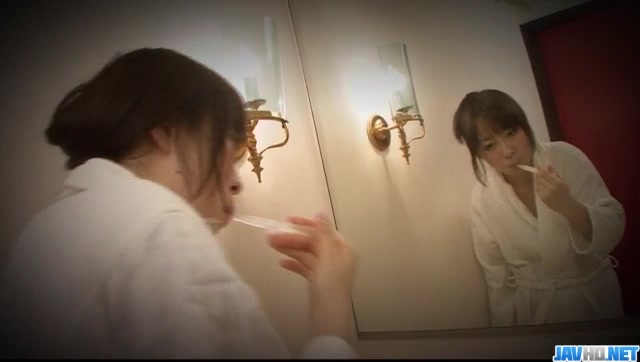Sexy porn threesome with young Hitomi Fujihara