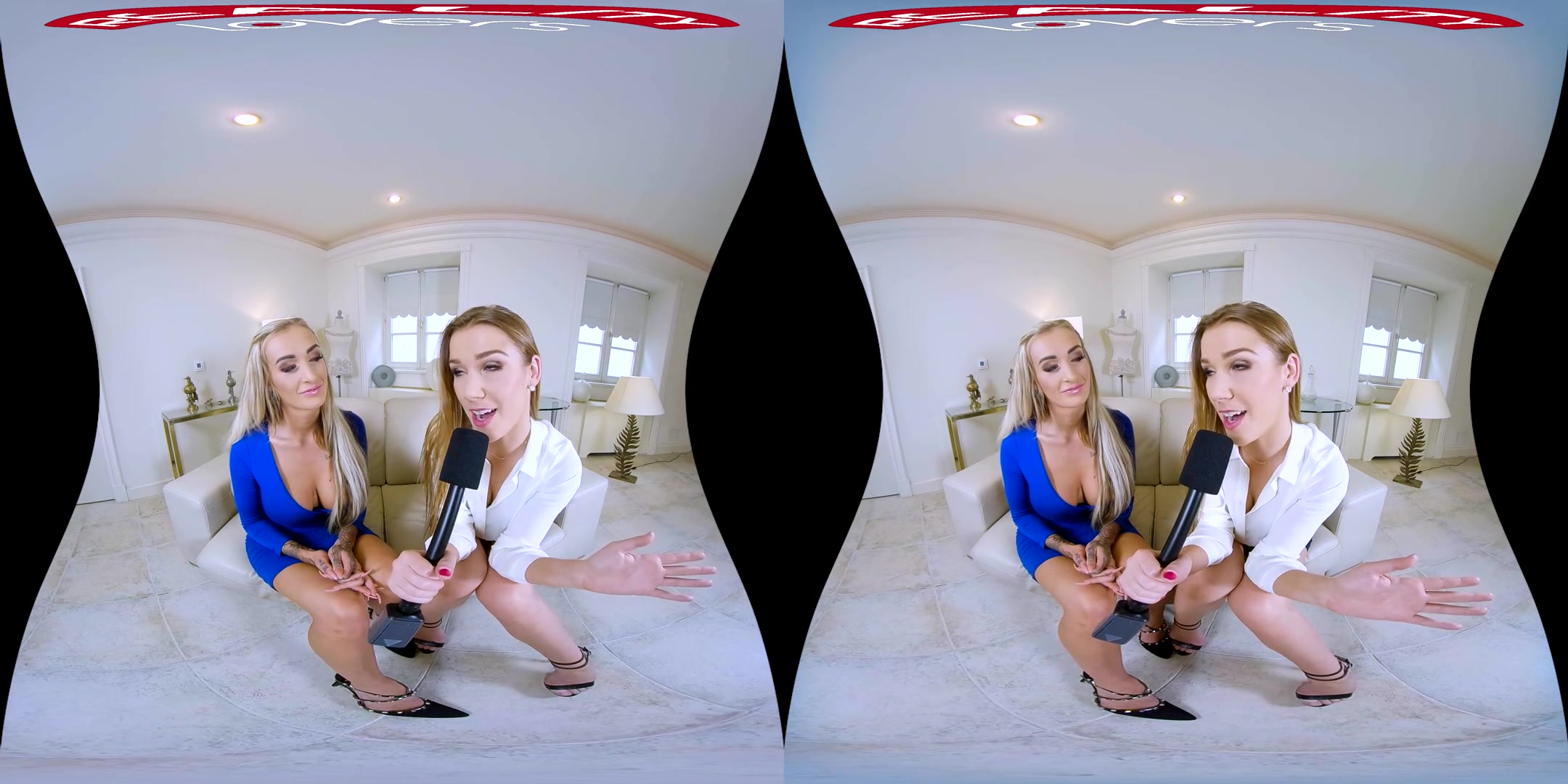 The Horny Lesbians Interview - Lesbian 3D Porn HD VR
