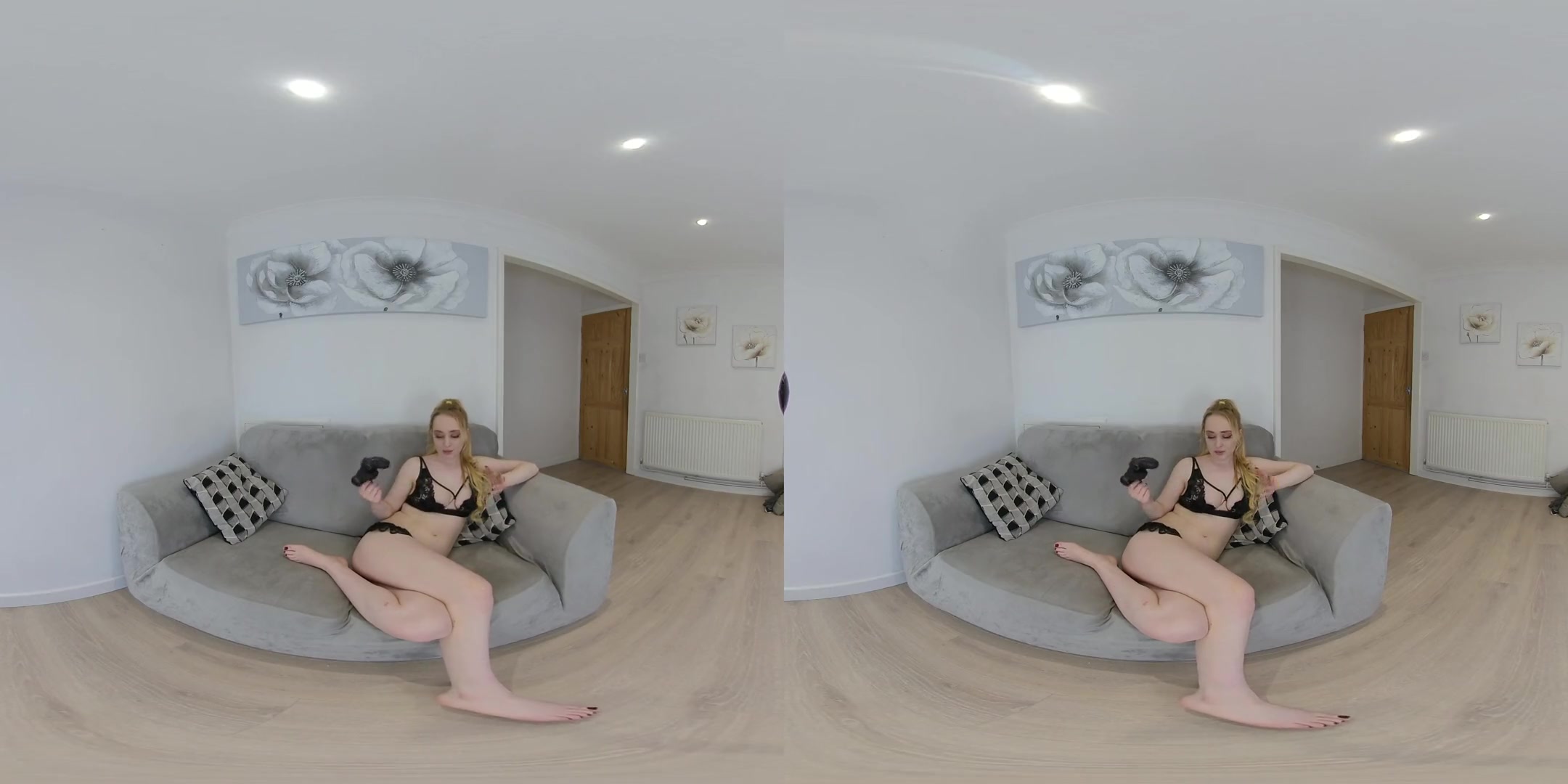 Gamer Girl Tease - Cute Amateur Blonde Stripping and Masturbating