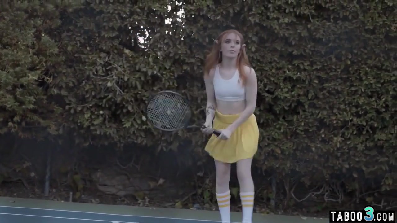 Tennis Couch Tries More Hand On Approach With Petite Red teen 18+ - Madi Collins