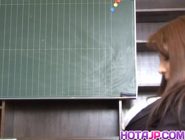 Mei Sawai Asian pleasures her hairy pussy with fingers