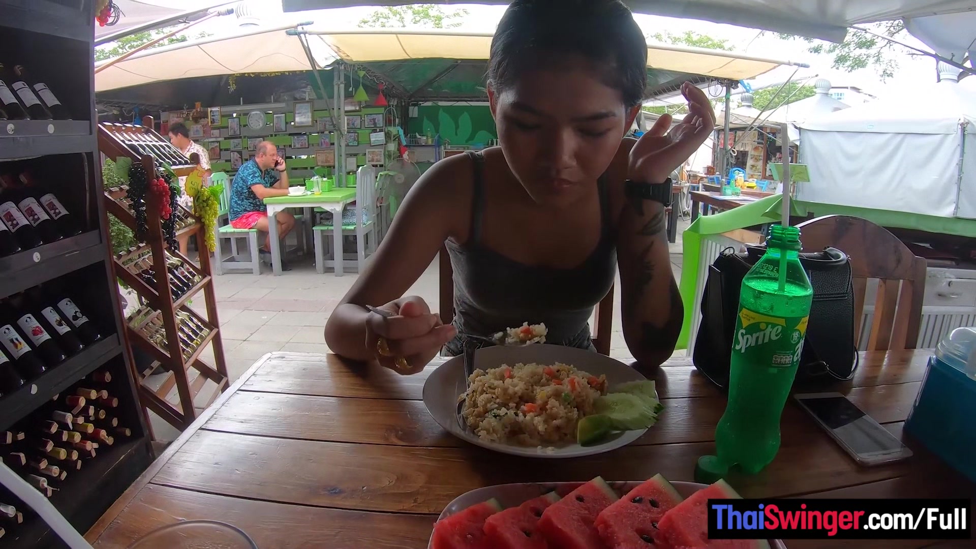 Real amateur Thai teen 18+ cutie fucked after lunch by her temporary boyfriend