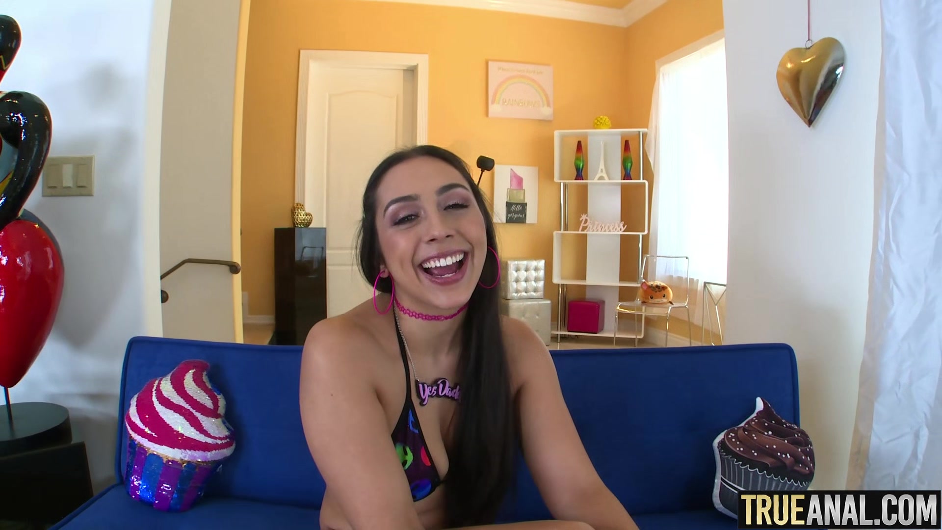 TRUE ANAL Lilly Hall has her big booty creampied