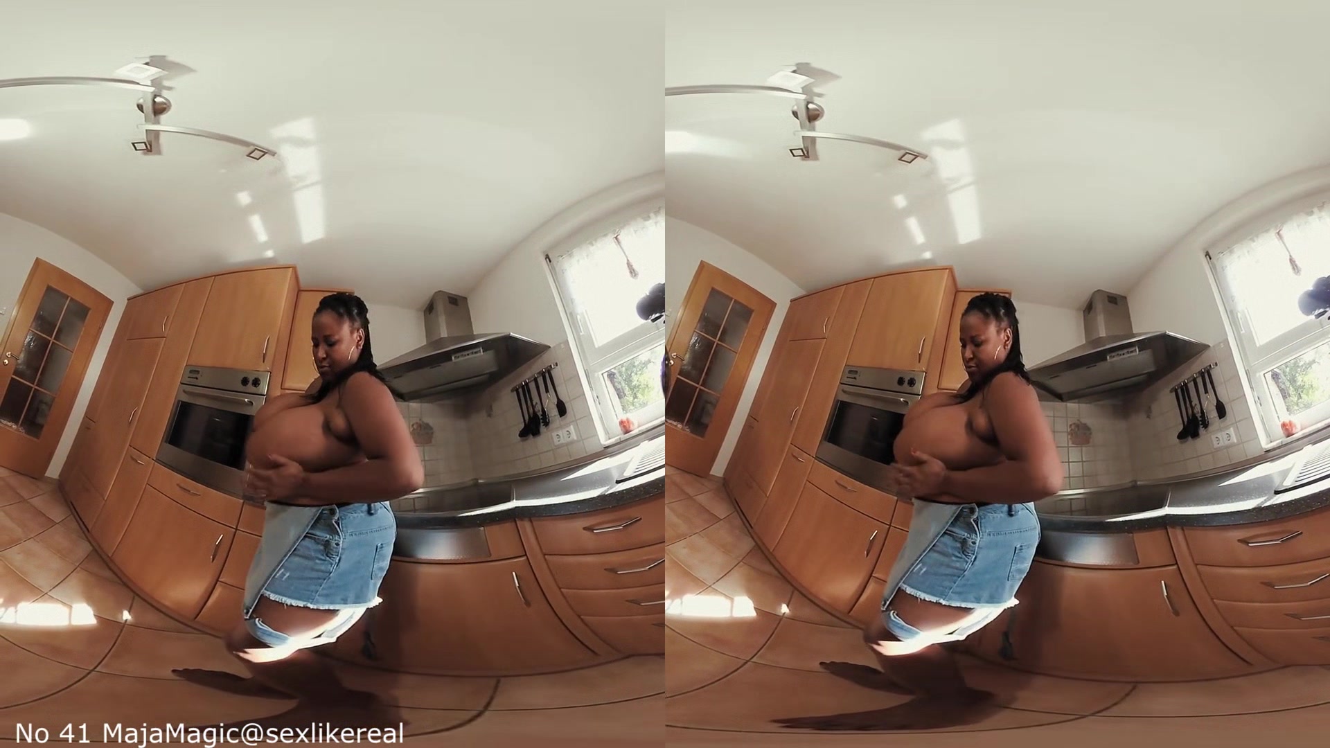 Pam - Huge Tits Ebony BBW Solo - MajaMagic - SexLikeReal