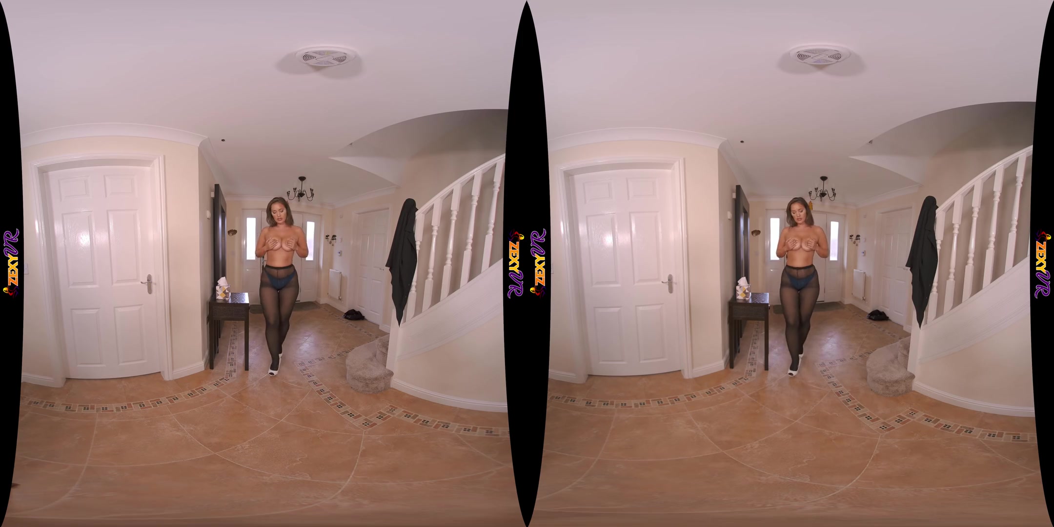 Stylish Seduction - Flawless Babe in Tights Stripping