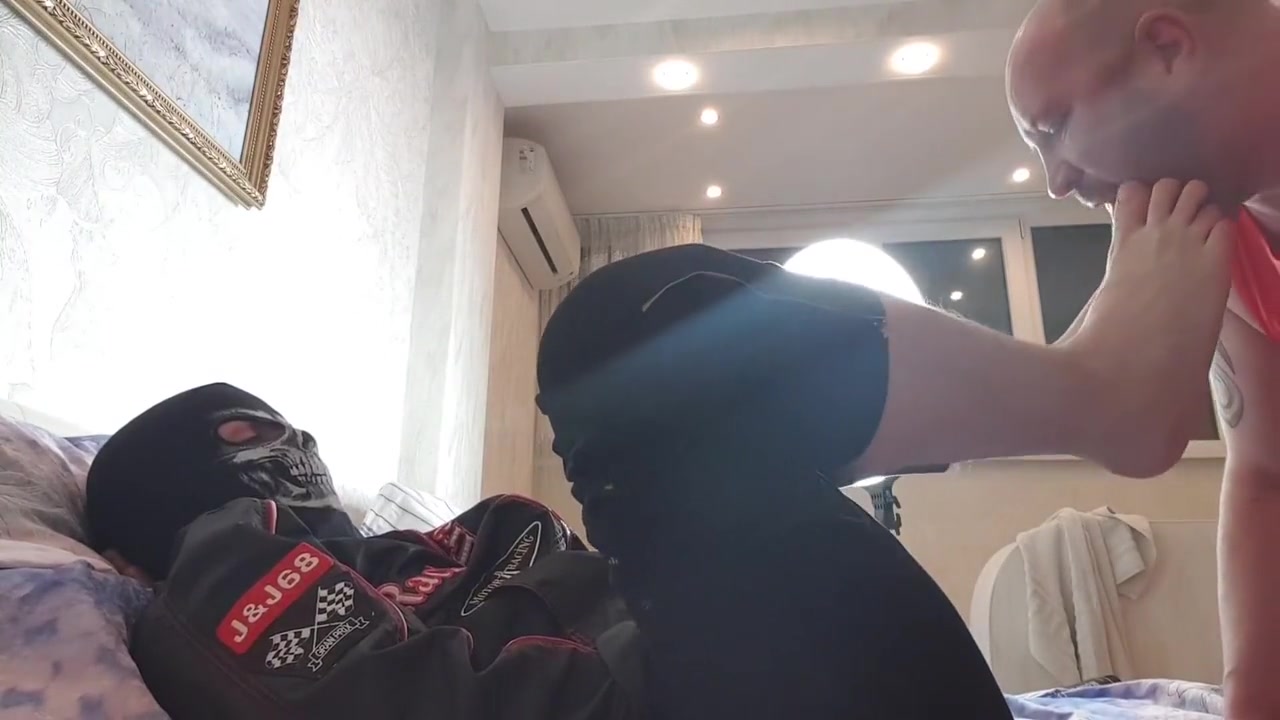 A Male In The Form Of A Racer Fucks My Throat Hard With A Big Fat Dick And Foot And Hand