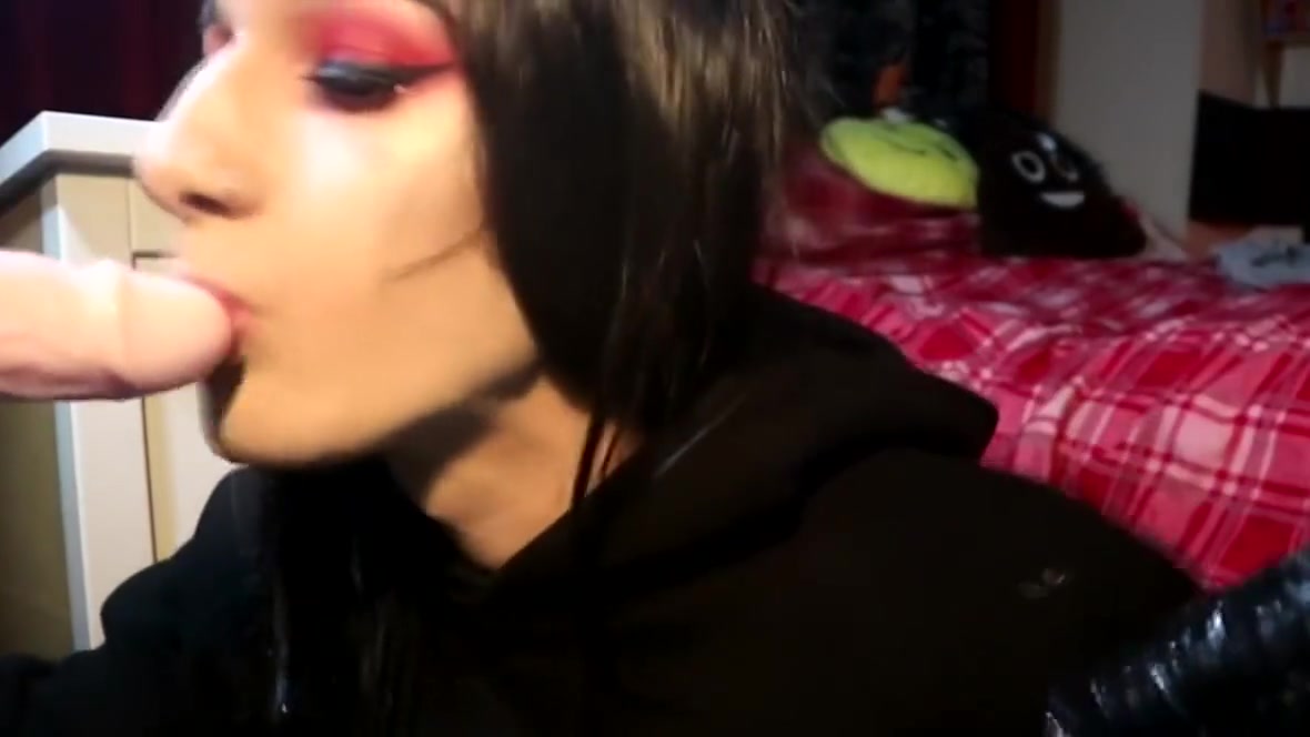 Goth Tranny Is Possessed by Cock