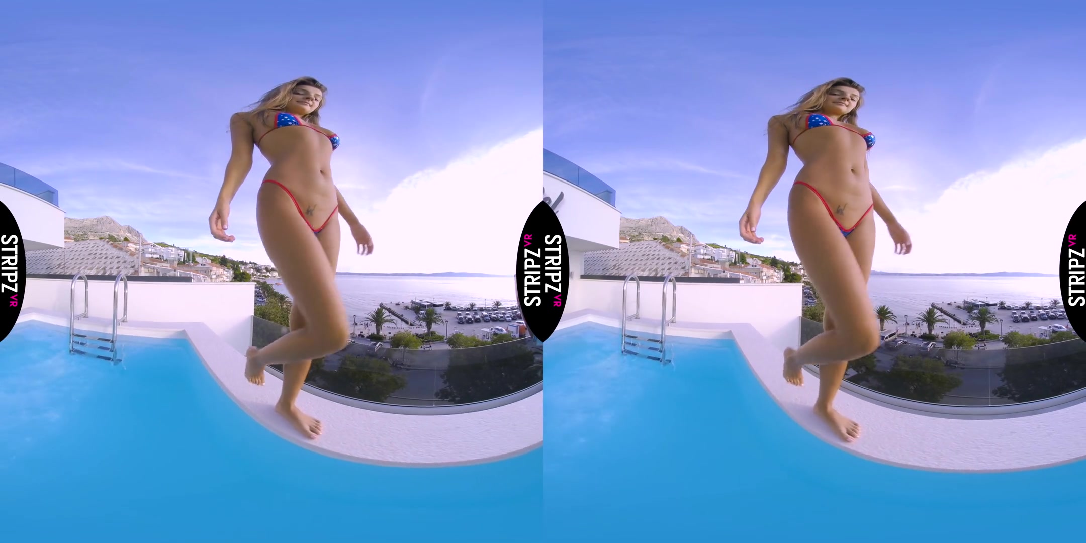 Pool Party! - teen 18+ Babe Strips out of her Bikini for You