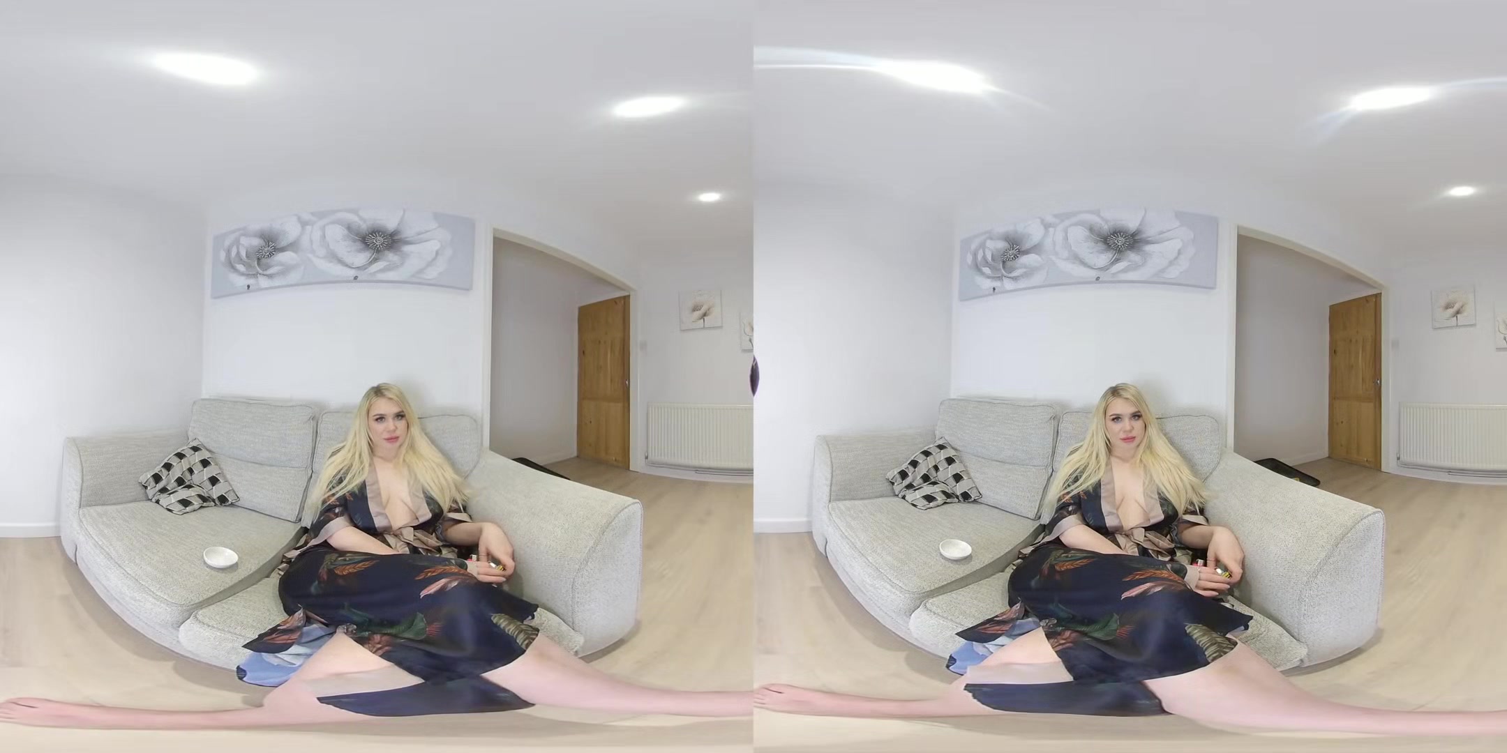 Gina Varney - After Shoot Smoke; Busty Blonde Pornstar Softcore