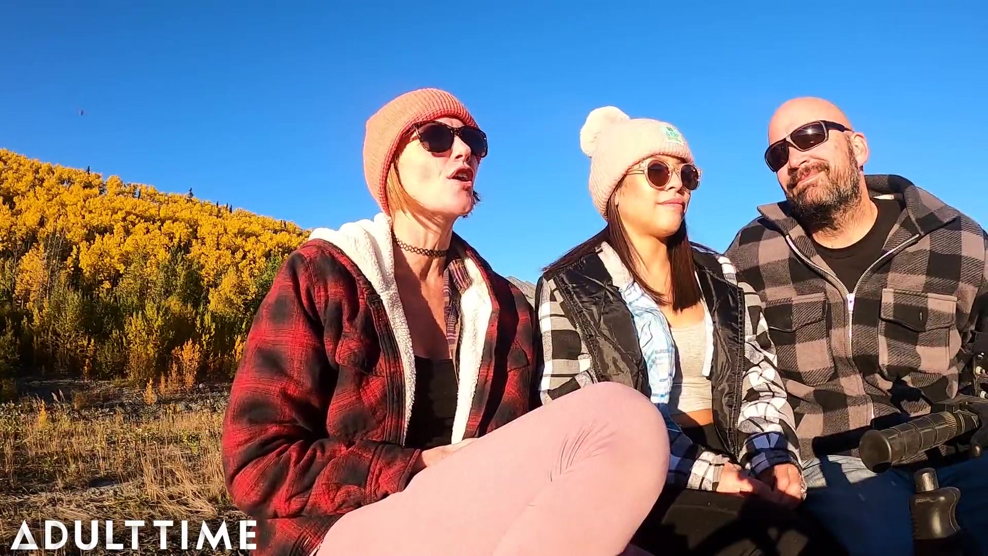 ADULT TIME - POV Hot Poly Wives Take Turns Sucking Dick And Fucking In The Wilderness