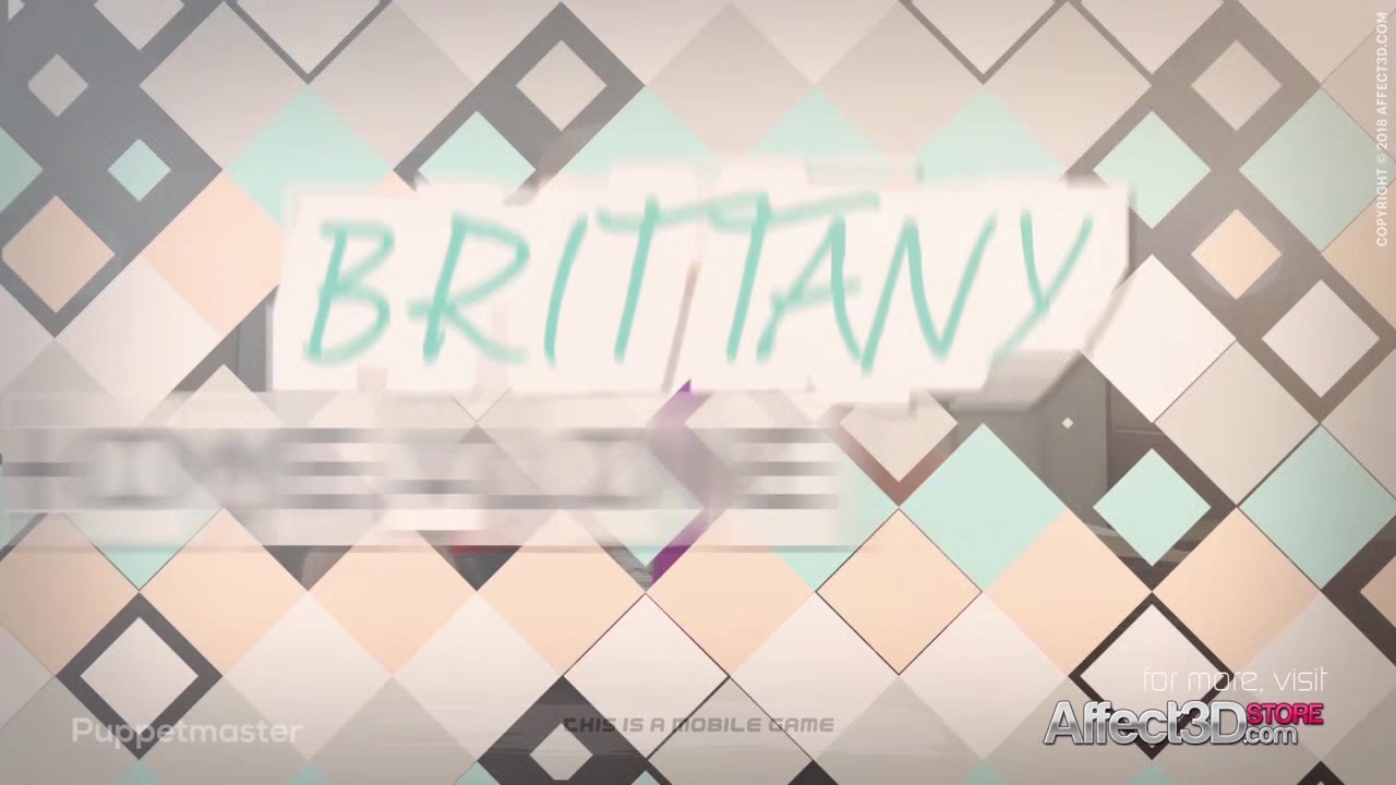 Big tits girl have solo pleasure in the mobile game
