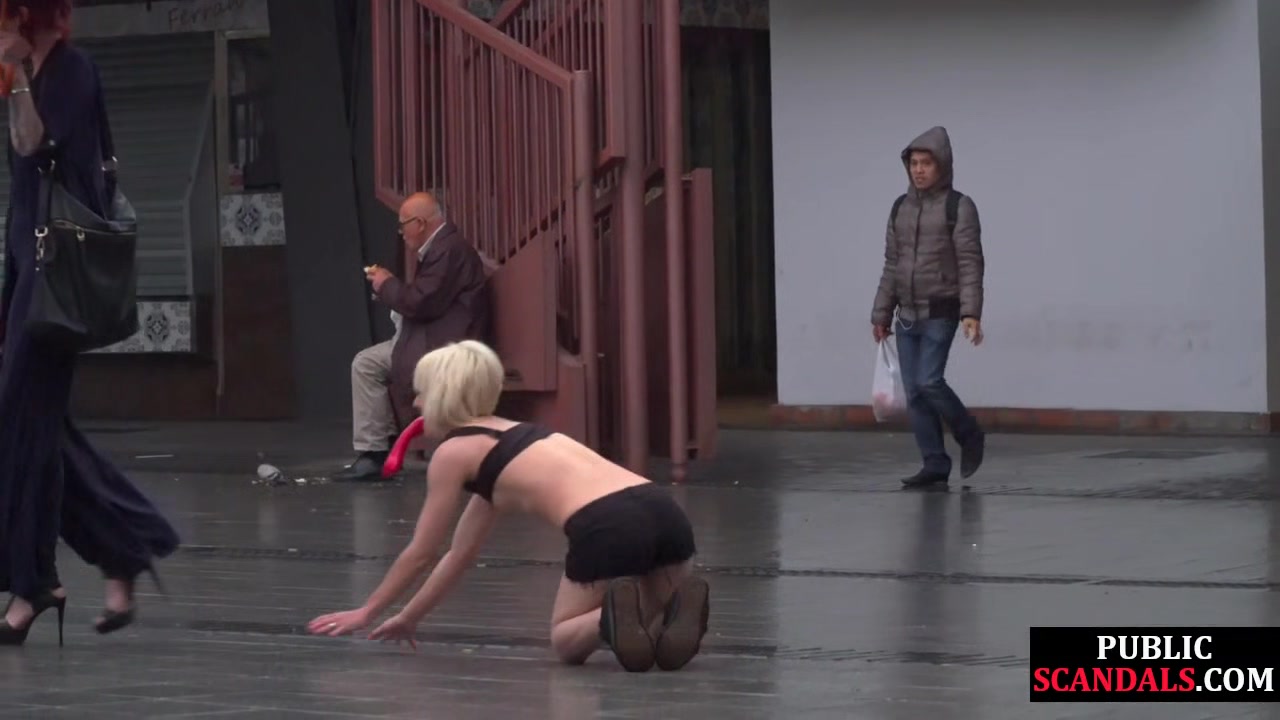 Sub Latina outdoor whipped in public by her kinky domina